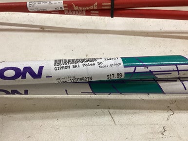 Used GIPRON Womens DH Ski Pole Pink 125 cm / 50 in 11725-S000496458