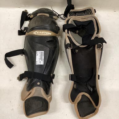 Used Easton BLACK SHINS Catchers Leg Guards Black Youth 11725-S000494581
