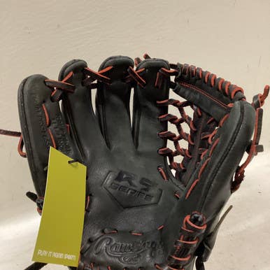 Used Rawlings R9YPT4-4B BB/SB Glove LH Throw Black 11 1/2" 11725-S000495117