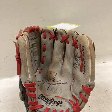 Used Rawlings MT95GB BB/SB Glove RH Throw White/Black/Red 9 1/2" 11725-S000495864