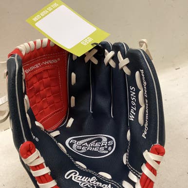 Used Rawlings WPL95NS BB/SB Glove RH Throw White/Red/Navy 9 1/2" 11725-S000495910