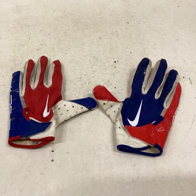 Used Nike VAPOR YOUTH FB Gloves White/Royal/Red MD 11725-S000495924