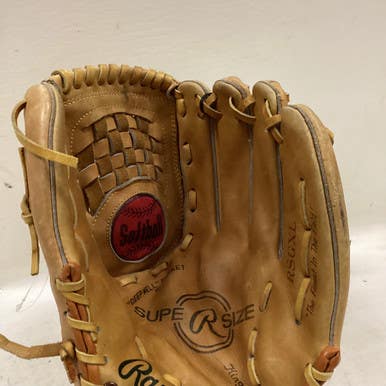 Used Rawlings RSGXL RH Throw Fastpitch Gloves Brown 13" 11725-S000495826