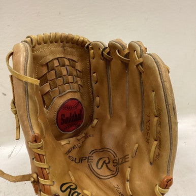 Used Rawlings RSGXL RH Throw Fastpitch Gloves Brown 13" 11725-S000495826