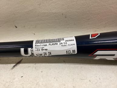 Used Rawlings PLASMA BB/SB T-Ball Bat 24" 11725-S000496206