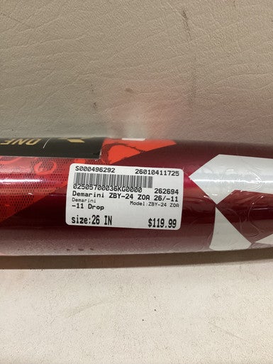 Used Demarini ZBY-24 ZOA BB/SB USSSA 2 3/4 Bat 26" 11725-S000496292