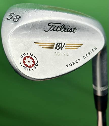 Titleist Vokey Spin Milled 2009 Lob LW Wedge 58-12* Steel Wedge Flex RH