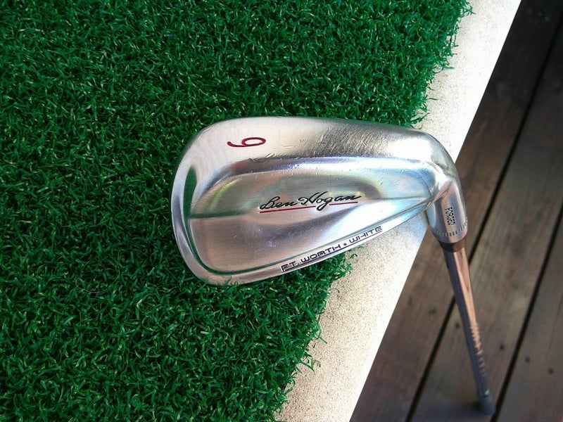 Ben Hogan Ft Worth White Forged 9-Iron w/ CT-100 OBAN Stiff Flex Shaft