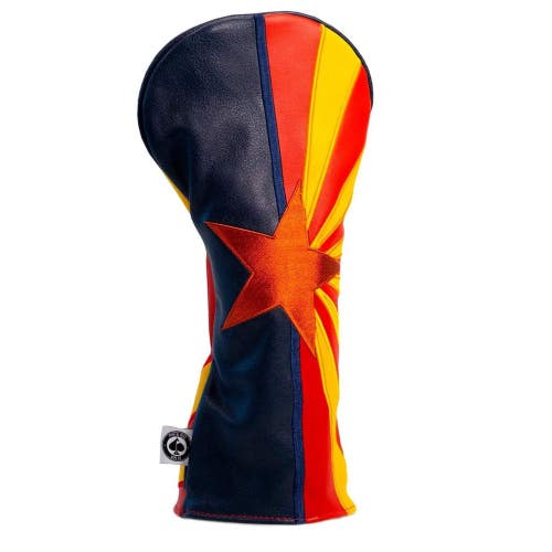 Pins And Aces Golf Arizona State Tribute - Driver Cover Synthetic Leather NEW