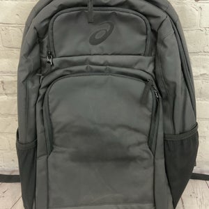 ASICS 3-Compartment 100% Polyester Backpack Grey Black OS