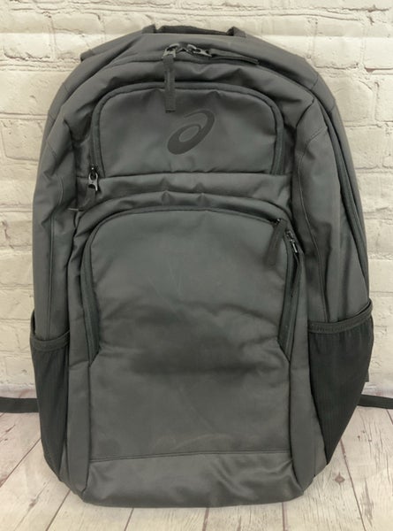 ASICS 3-Compartment 100% Polyester Backpack Grey Black OS