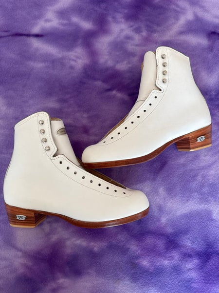 White Riedell 900 Figure Skates Adult 6.5 (New)