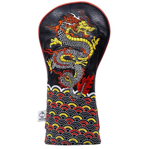 Pins And Aces Golf Dragon's Dynasty - Driver Cover Synthetic Leather NEW