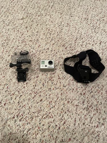 GoPro Hero with Case and Helmet Attachment
