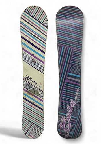 BURTON "FEATHER" SNOWBOARD (PRE-OWNED) 153CM + ALTITUDE "RIDER" SNOWBOARD BINDINGS S/M (WHITE)