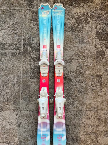 HEAD Joy 107cm Skis w/ Tyrolia JRS 4.5 CA Bindings
