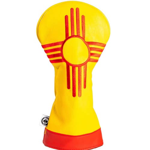 Pins And Aces Golf New Mexico State Flag - Driver Cover Synthetic Leather NEW