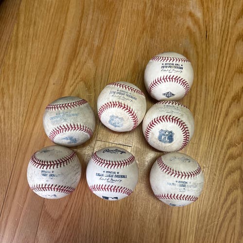 Major League Game Baseballs (ALL 7 INCLUDED) - MLB, Spring Training & Postseason