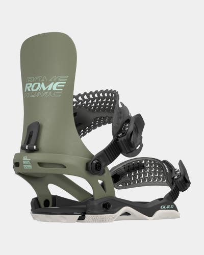 Rome Guild Snowboard Bindings M/L (Women's US 9-11.5) Olive New 2025