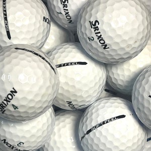5 Dozen Near Mint AAAA White Srixon Soft Feel Used Golf Balls