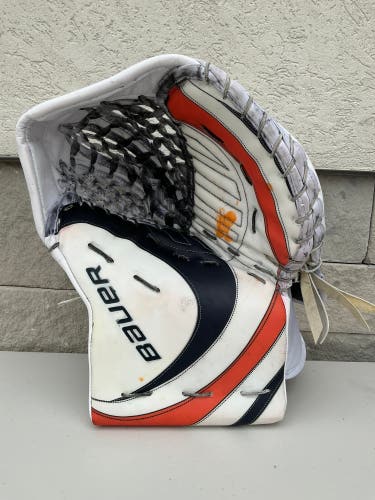 Jack Lafontaine Kansas City Mavericks Bauer Mach Glove Pro Stock (Used) 4501