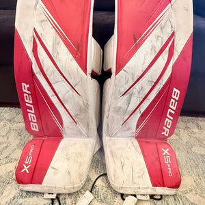 Intermediate Large Bauer Vapor X5 Pro Goalie Leg Pads Pro Stock (Used) 32+