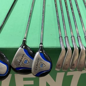 Used Men’s Strata Complete Starter Set | R Flex | DR, 3W, 5HY, 6i-9i, PW, Putter