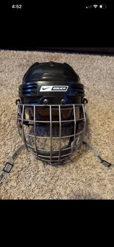 Extra Large Nike Bauer 4500 Helmet with L True Vision Cage Great Condition