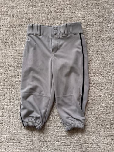 Champro Baseball Pants Gray Unisex Youth Medium  - Knicker (Used)
