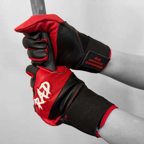 Ridiculously Awesome Drip Batting Gloves - Knockout Black & Red