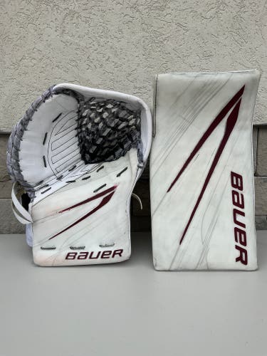 Anson Thornton Coyotes Bauer Vapor Hyperlite 2 Glove and Blocker Full Right Pro Stock (Used) 3356