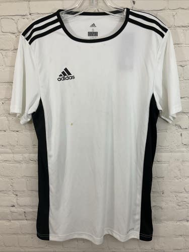 Adidas CD8438 Adult ENTRADA CLIMALITE 100% Polyester Soccer Jersey White Black S