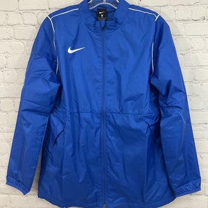 Nike BV6895-463 Women's 100% Polyester Full-Zip Soccer Rain Jacket Blue Medium