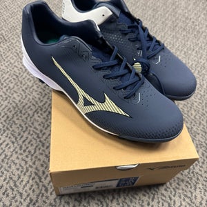 Blue Men's Size M 11.0 (W 12.0) Mizuno Wave Lightrevo Molded Cleats (New)