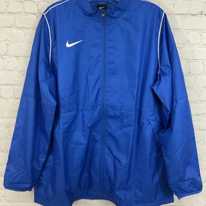 Nike BV6895-463 Women's 100% Polyester Full-Zip Soccer Rain Jacket Blue XL