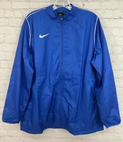 Nike BV6895-463 Women's 100% Polyester Full-Zip Soccer Rain Jacket Blue XL