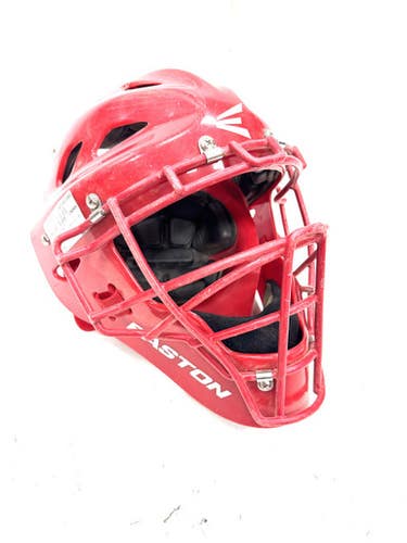 Used Easton 6 1/8-7 Catchers Helmet w/Mask Red One Size 11860-S000303420