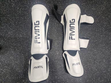 Used Martial Arts Shin Pads White LG 11849-S000035899