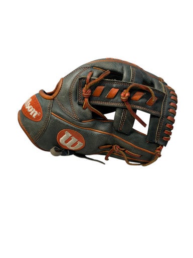 Used Wilson A2000 JA27 BB/SB Glove RH Throw Navy Blue And Orange 11 1/2" 11835-S000203281
