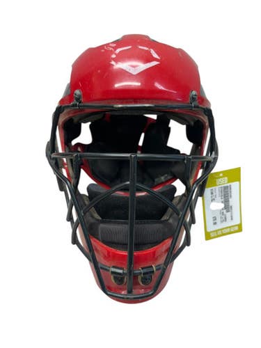 Used Evoshield PRO-SRZ Catchers Helmet w/Mask Red L/XL 11835-S000203291