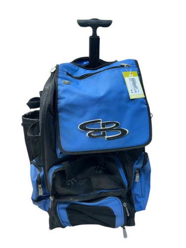 Used BoomBah WHEELED PLAYER BAG BB/SB Player Wheeled Bag Black And Royal Blue 11835-S000203304