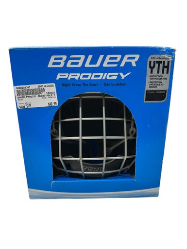 Used Bauer PRODIGY Helmet Cage Combo White S/M 11835-S000203347