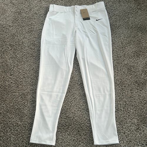 Nike Vapor Select Pro Baseball Pants Men’s Large Slim Fit White Black FZ1369-100