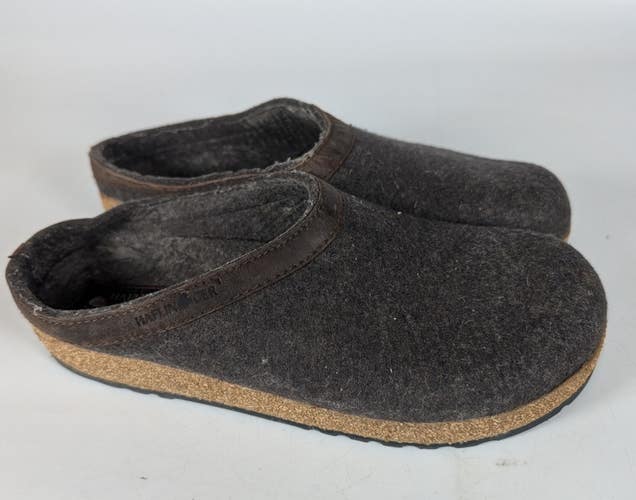Haflinger GZL Grizzly Wool Felt Clogs Women's Size: 41 / 10 Brown Casual Shoes