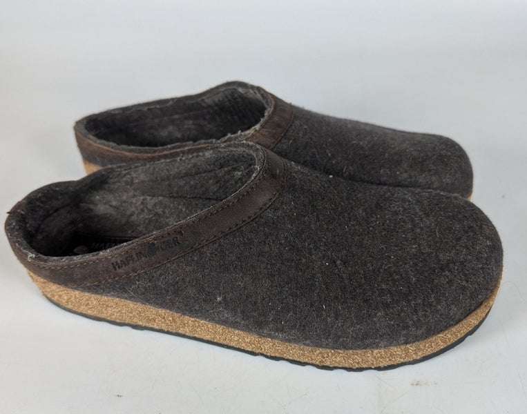 Haflinger GZL Grizzly Wool Felt Clogs Women's Size: 41 / 10 Brown Casual Shoes