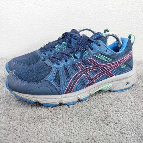 Asics Gel Venture 7 Womens Size 10 Trail Running Shoes Blue Pink 1012A476 Low