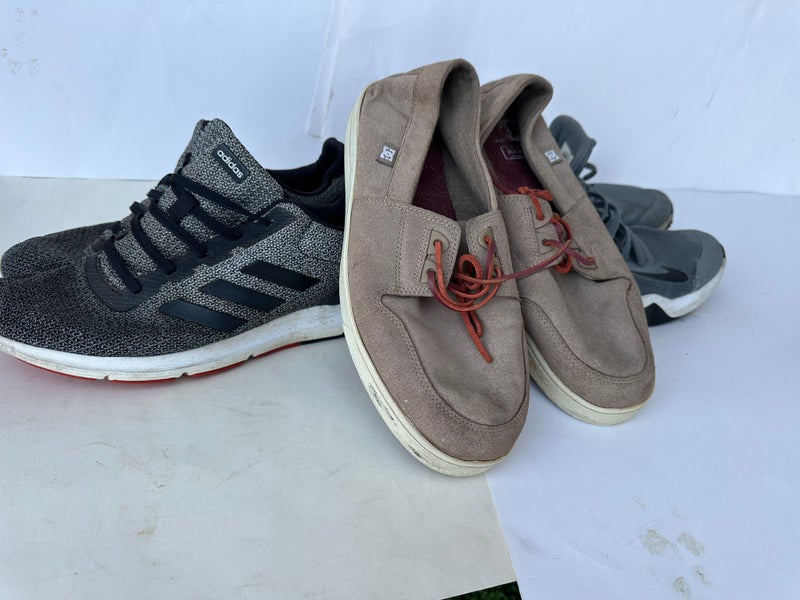 Mens DC skateboarding , NIKE training , adidas adiprene sneakers