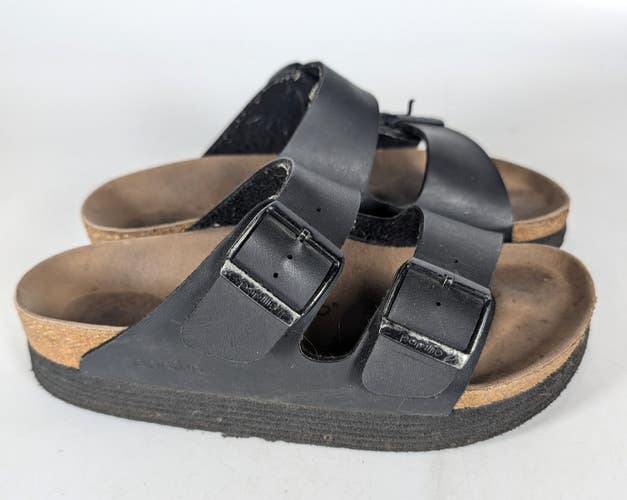Papillio by Birkenstock Arizona Flex Platform Sandals Women's Size 38 / 7 Black