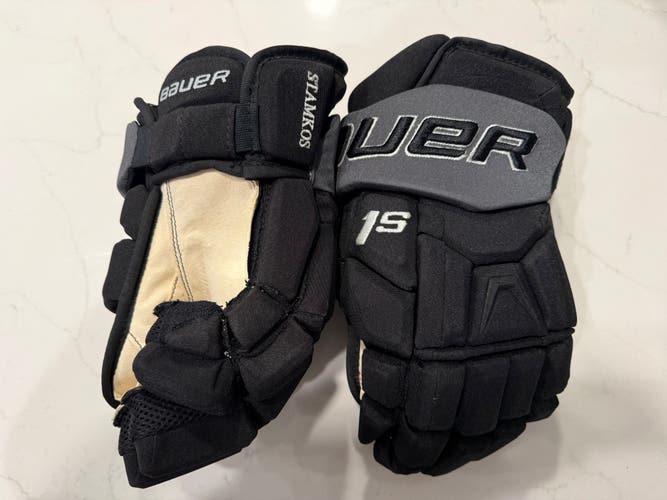 Stamkos Tampa Bay Lightning 3rd Bauer Supreme 1S Gloves 14" Pro Stock