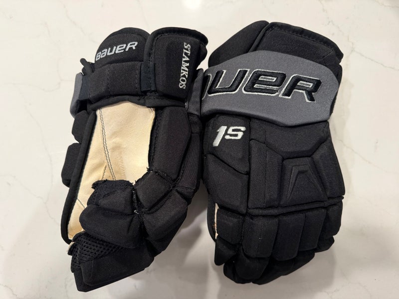 Stamkos Tampa Bay Lightning 3rd Bauer Supreme 1S Gloves 14" Pro Stock
